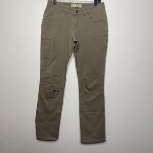 Arborwear Pants Womens 6 32L Willow Flex Flat Front Tan Tree Climber Workwear